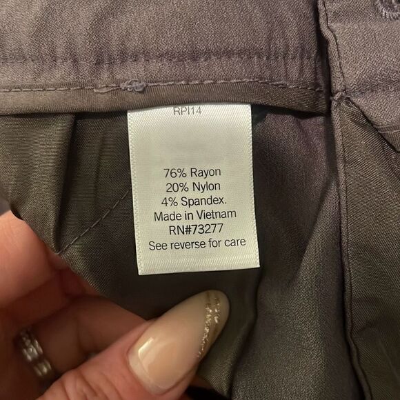 Nine West Women's Gray Classic Stretch Slim Trouser Ankle Pants - Picture 8 of 8